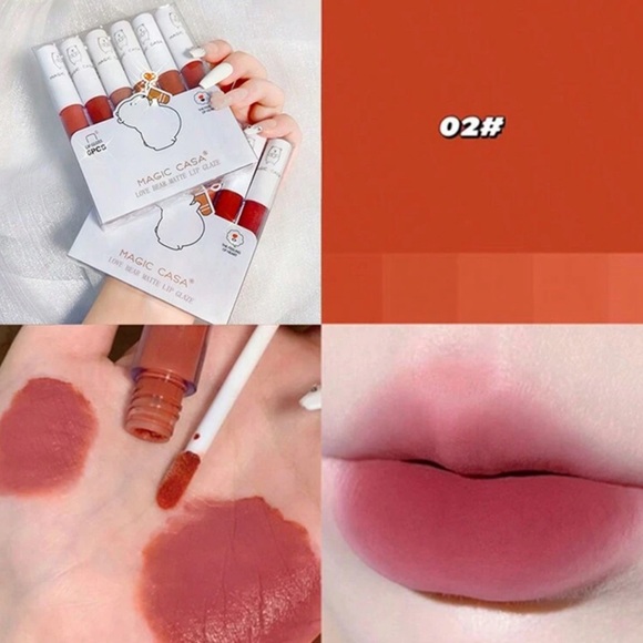6 Pcs Long-Lasting Matte Moisturizing Lip Glaze Lipsticks Set - Picture 7 of 11